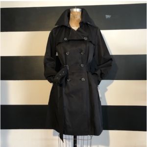 KARL LAGERFELD Black TRENCH COAT size S